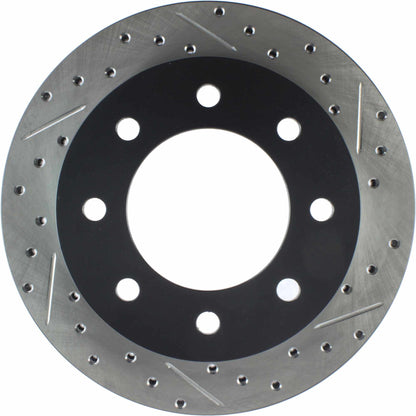 StopTech Sport Drilled/Slotted Brake Rotor; Rear Left