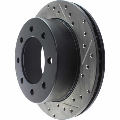 StopTech Sport Drilled/Slotted Brake Rotor; Rear Left