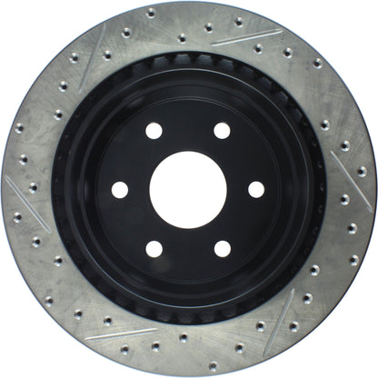 StopTech Sport Drilled/Slotted Brake Rotor; Rear Left