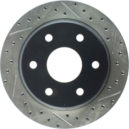 StopTech Sport Drilled/Slotted Brake Rotor; Rear Left