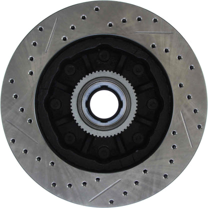 StopTech Sport Drilled/Slotted Brake Rotor; Front Left