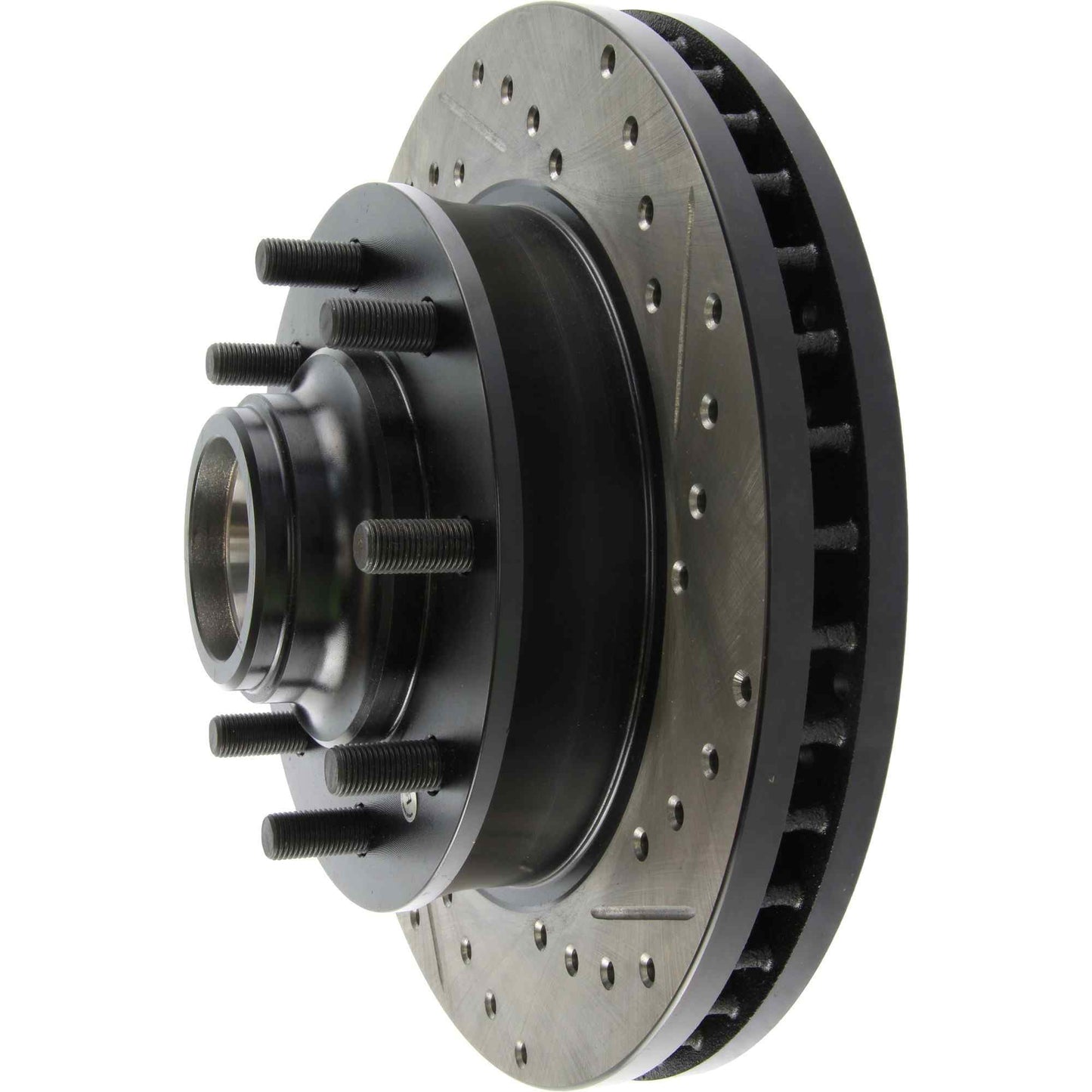 StopTech Sport Drilled/Slotted Brake Rotor; Front Left