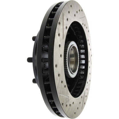 StopTech Sport Drilled/Slotted Brake Rotor; Front Left