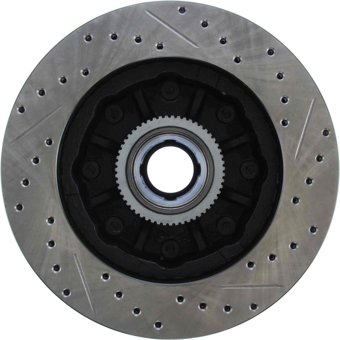 StopTech Sport Drilled/Slotted Brake Rotor; Front Right