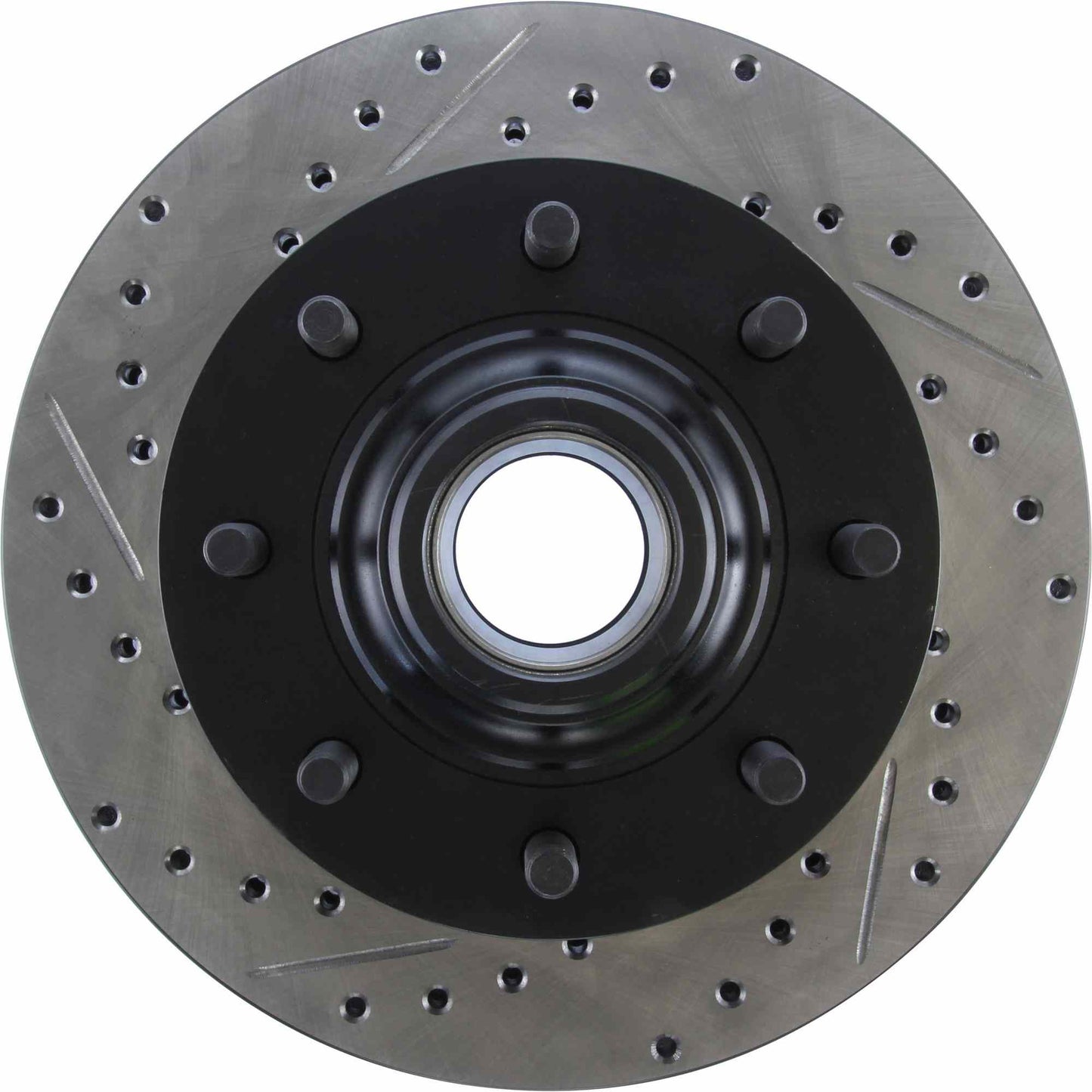 StopTech Sport Drilled/Slotted Brake Rotor; Front Right