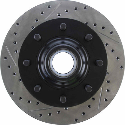 StopTech Sport Drilled/Slotted Brake Rotor; Front Right