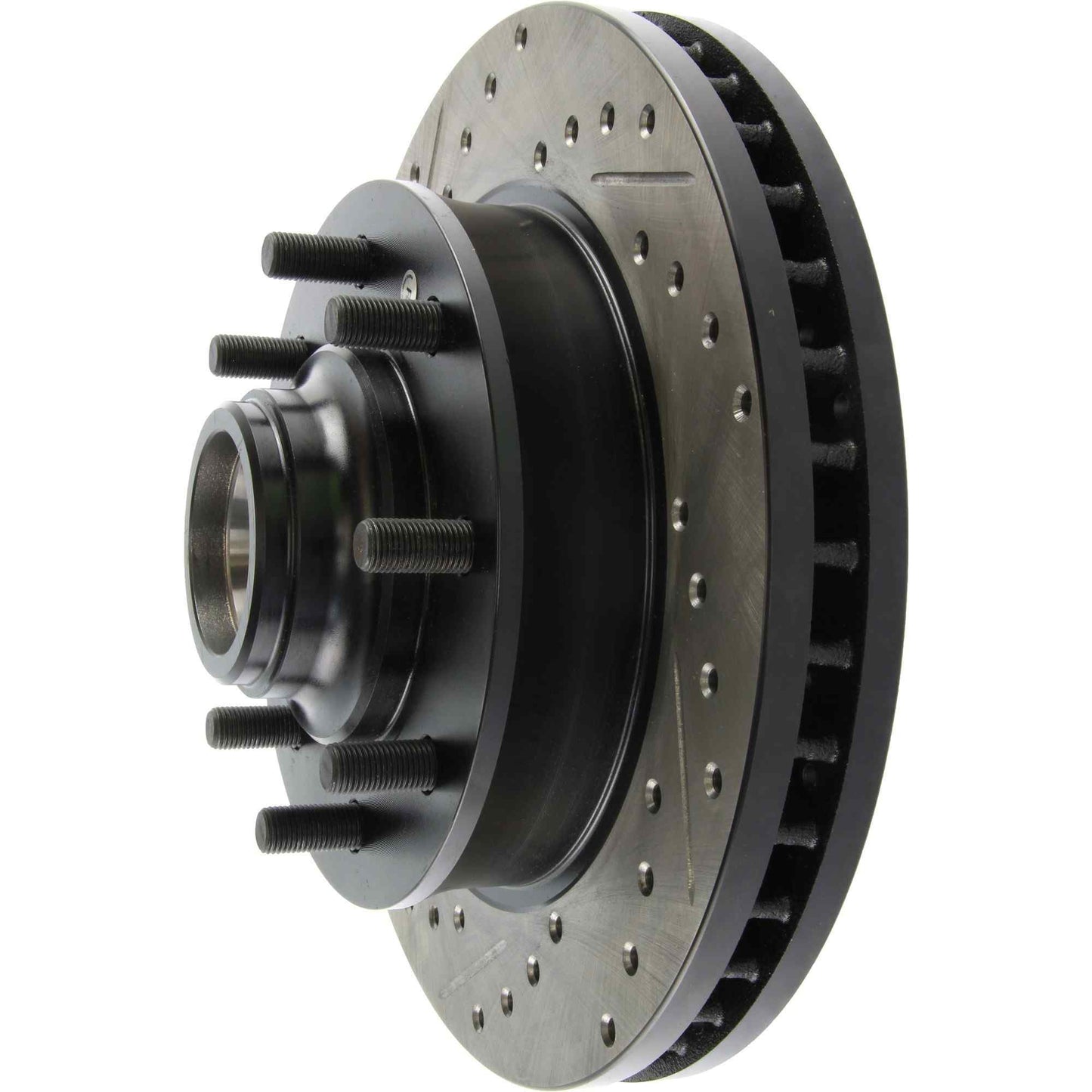 StopTech Sport Drilled/Slotted Brake Rotor; Front Right