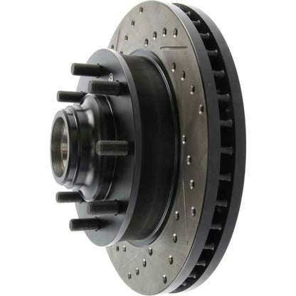 StopTech Sport Drilled/Slotted Brake Rotor; Front Right