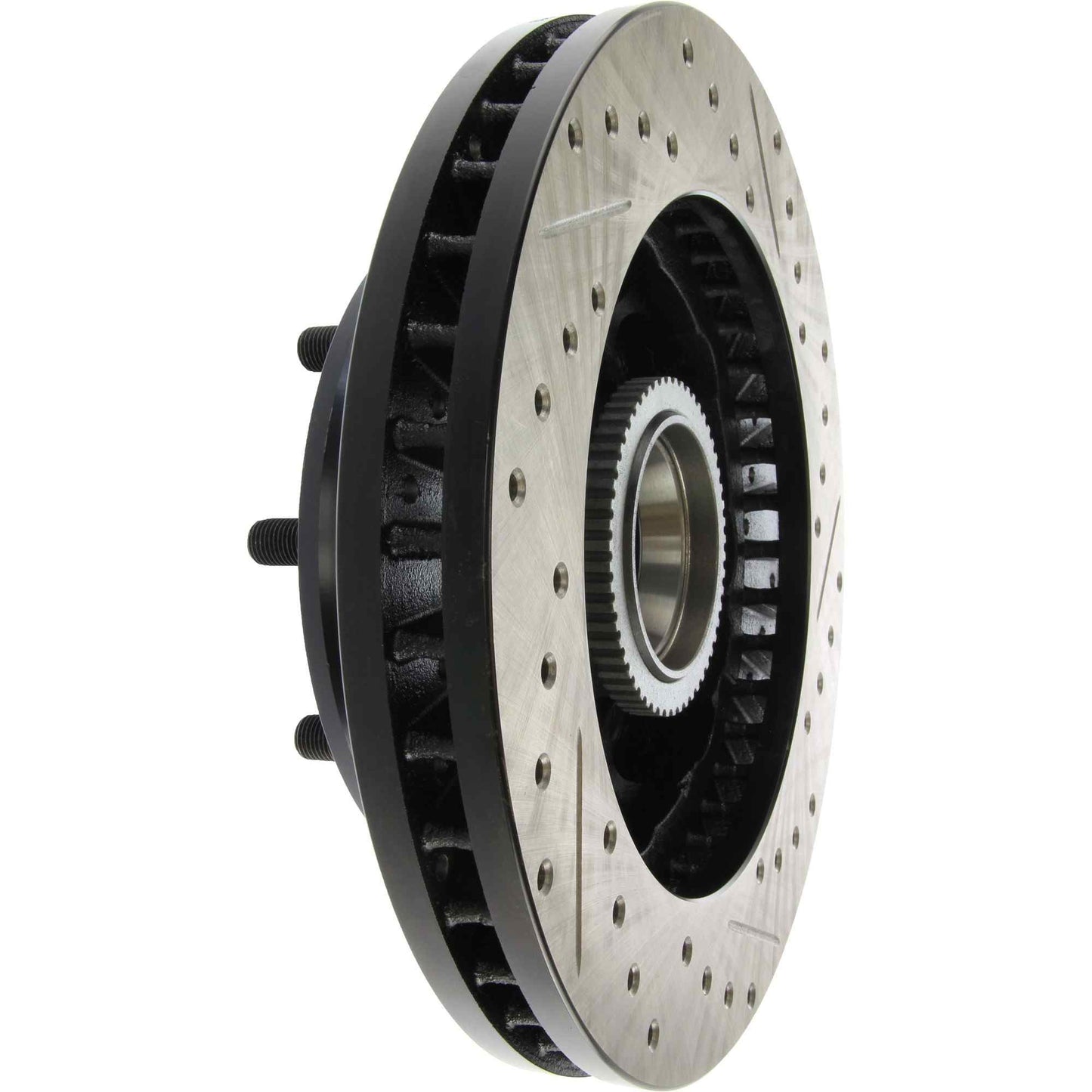 StopTech Sport Drilled/Slotted Brake Rotor; Front Right