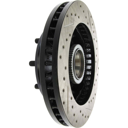 StopTech Sport Drilled/Slotted Brake Rotor; Front Right