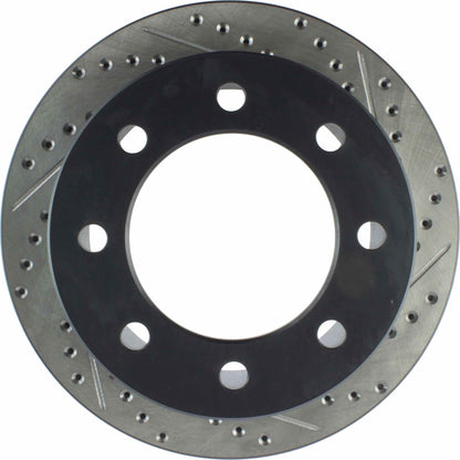 StopTech Sport Drilled/Slotted Brake Rotor; Rear Left