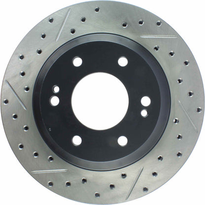 StopTech Sport Drilled/Slotted Brake Rotor; Front Right