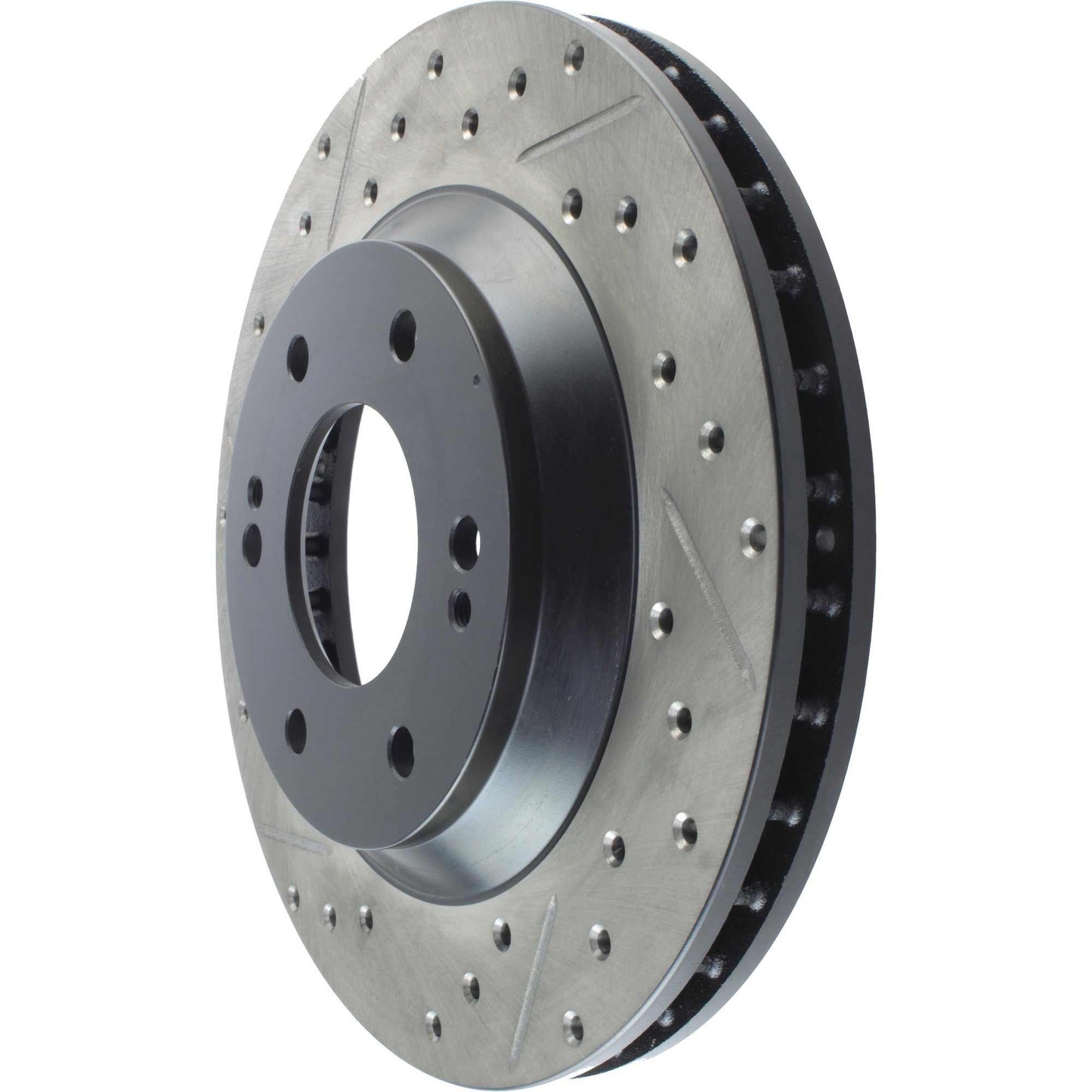 StopTech Sport Drilled/Slotted Brake Rotor; Front Right