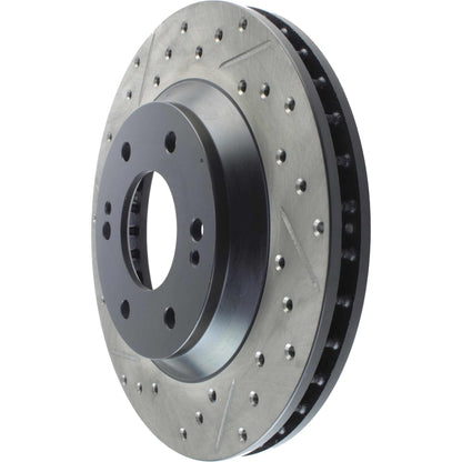 StopTech Sport Drilled/Slotted Brake Rotor; Front Right