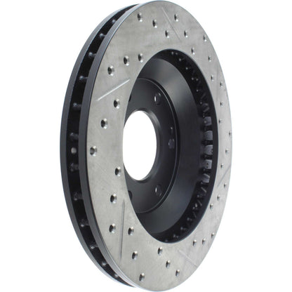 StopTech Sport Drilled/Slotted Brake Rotor; Front Right