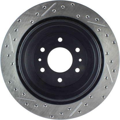 StopTech Sport Drilled/Slotted Brake Rotor; Rear Left