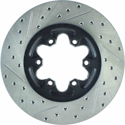 StopTech Sport Drilled/Slotted Brake Rotor; Front Left
