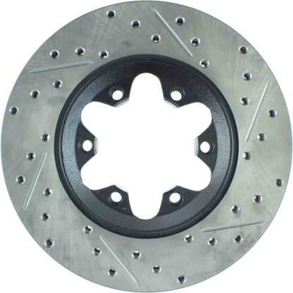 StopTech Sport Drilled/Slotted Brake Rotor; Front Left