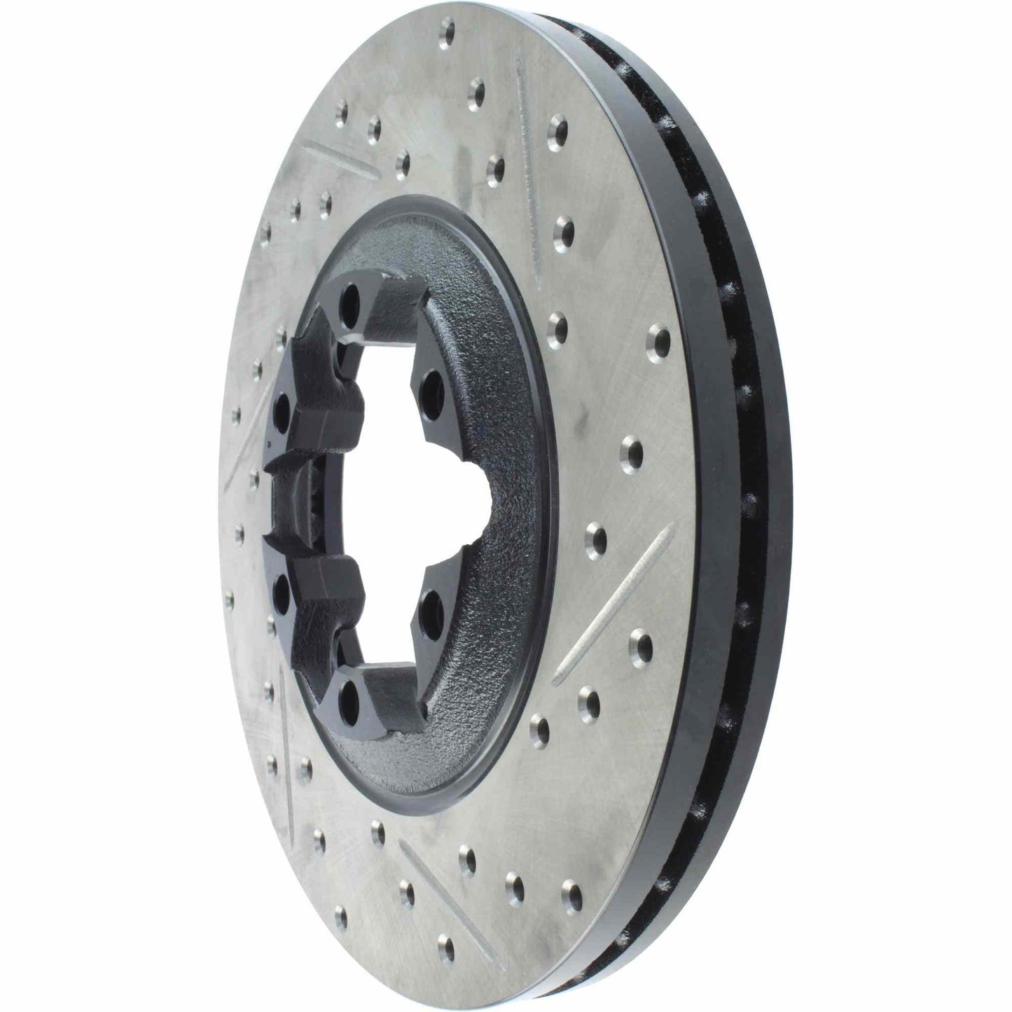 StopTech Sport Drilled/Slotted Brake Rotor; Front Left