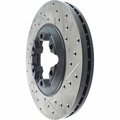 StopTech Sport Drilled/Slotted Brake Rotor; Front Left