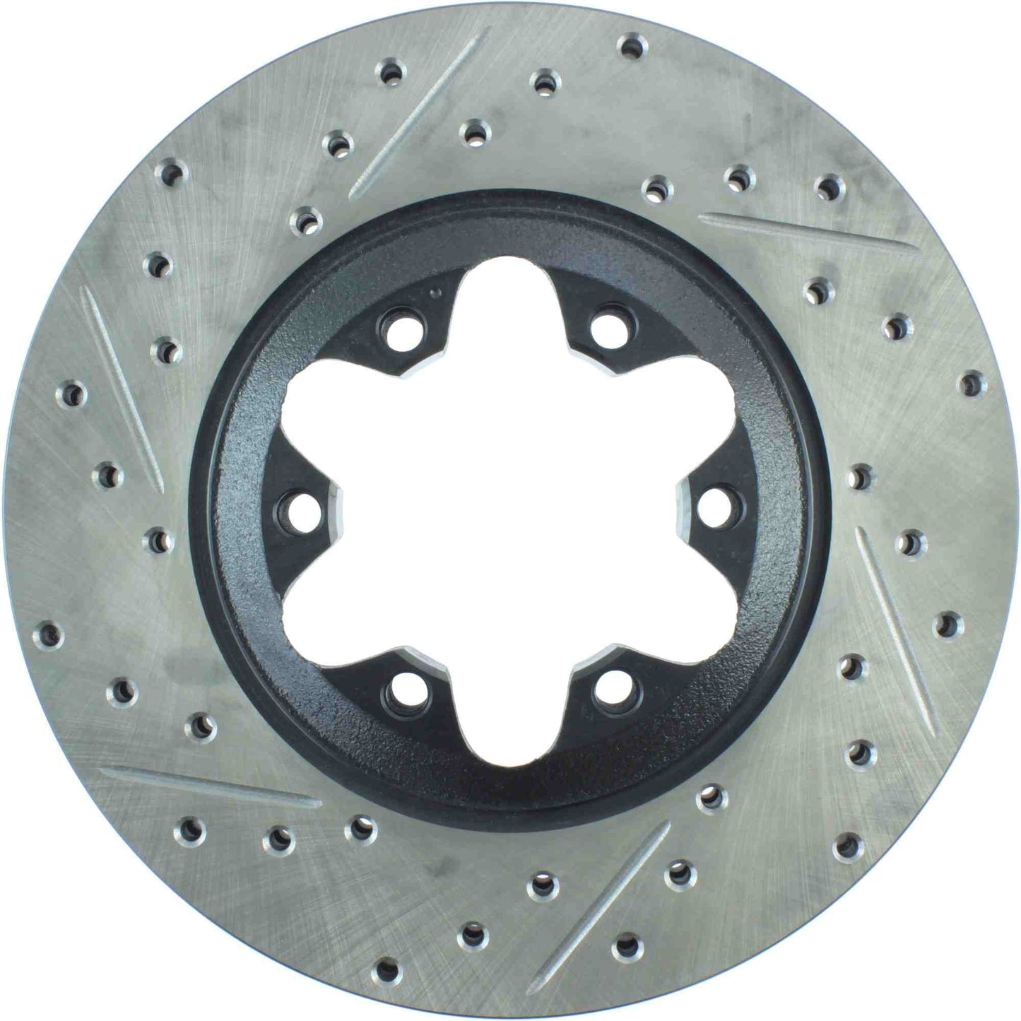 StopTech Sport Drilled/Slotted Brake Rotor; Front Right