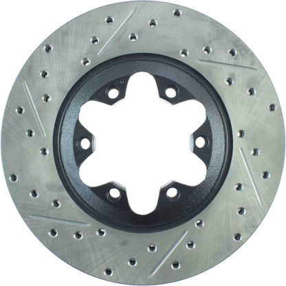 StopTech Sport Drilled/Slotted Brake Rotor; Front Right