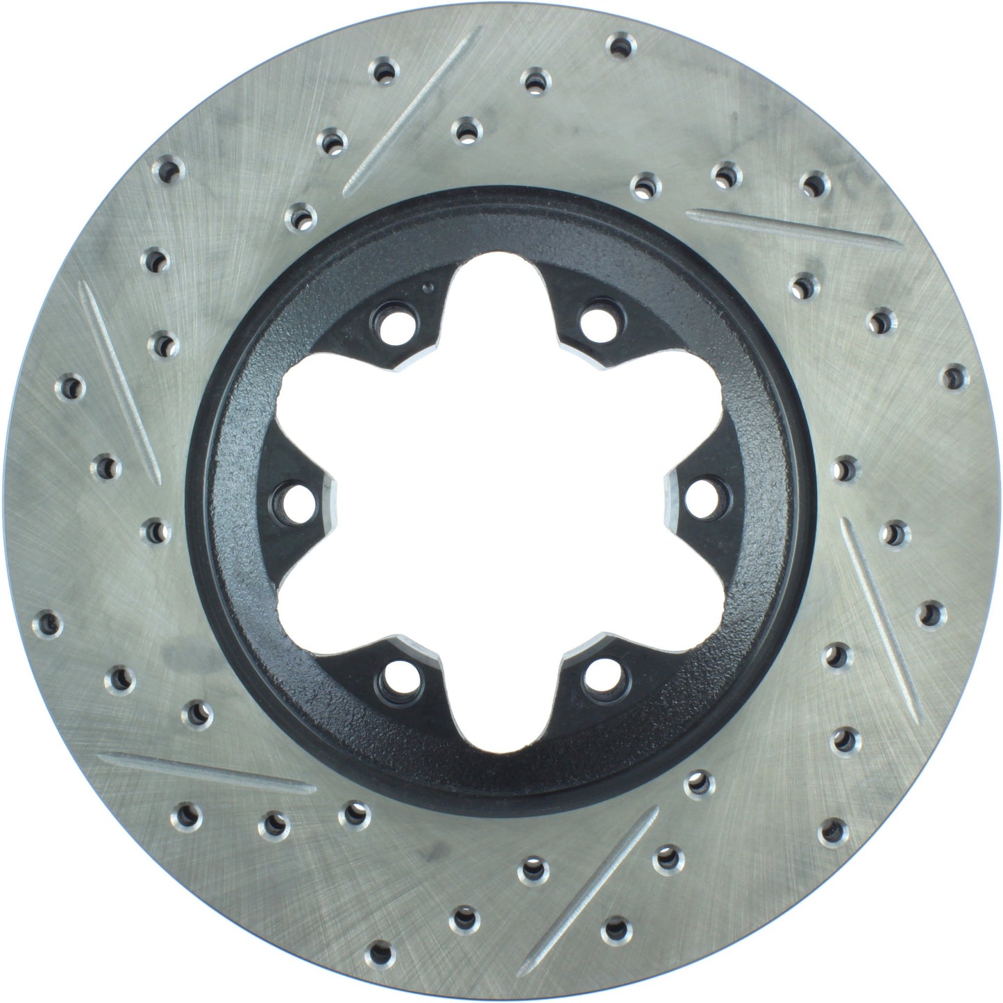 StopTech Sport Drilled/Slotted Brake Rotor; Front Right