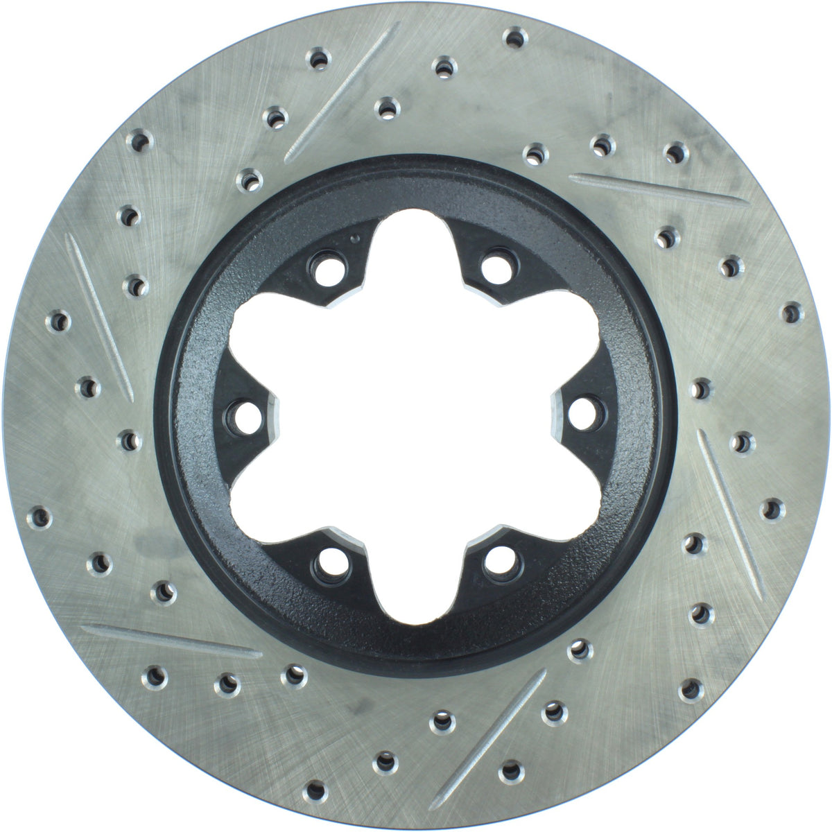 StopTech Sport Drilled/Slotted Brake Rotor; Front Right