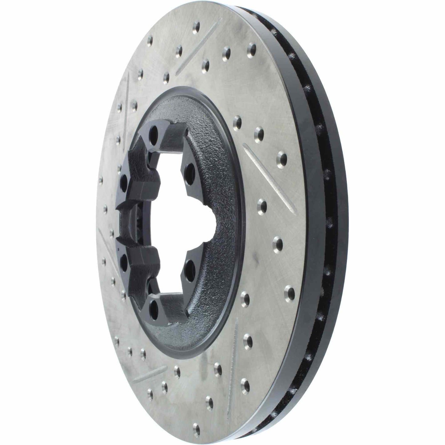 StopTech Sport Drilled/Slotted Brake Rotor; Front Right