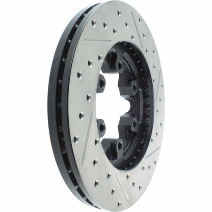 StopTech Sport Drilled/Slotted Brake Rotor; Front Right