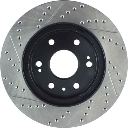 StopTech Sport Drilled/Slotted Brake Rotor; Front Left