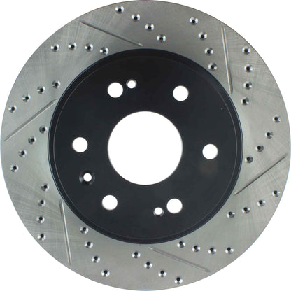 StopTech Sport Drilled/Slotted Brake Rotor; Front Left