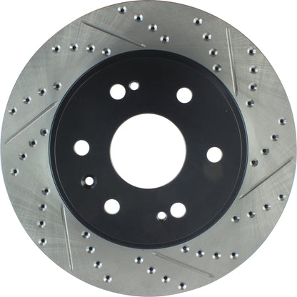 StopTech Sport Drilled/Slotted Brake Rotor; Front Left