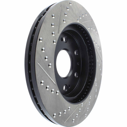 StopTech Sport Drilled/Slotted Brake Rotor; Front Left