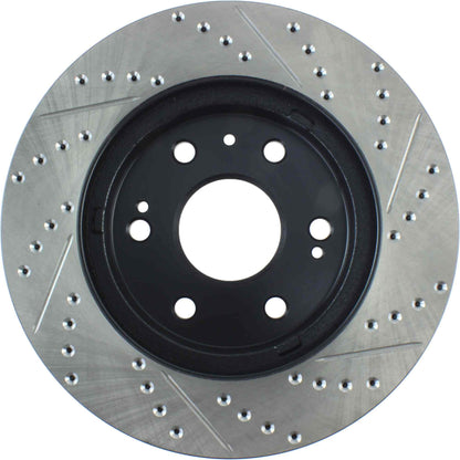 StopTech Sport Drilled/Slotted Brake Rotor; Front Right