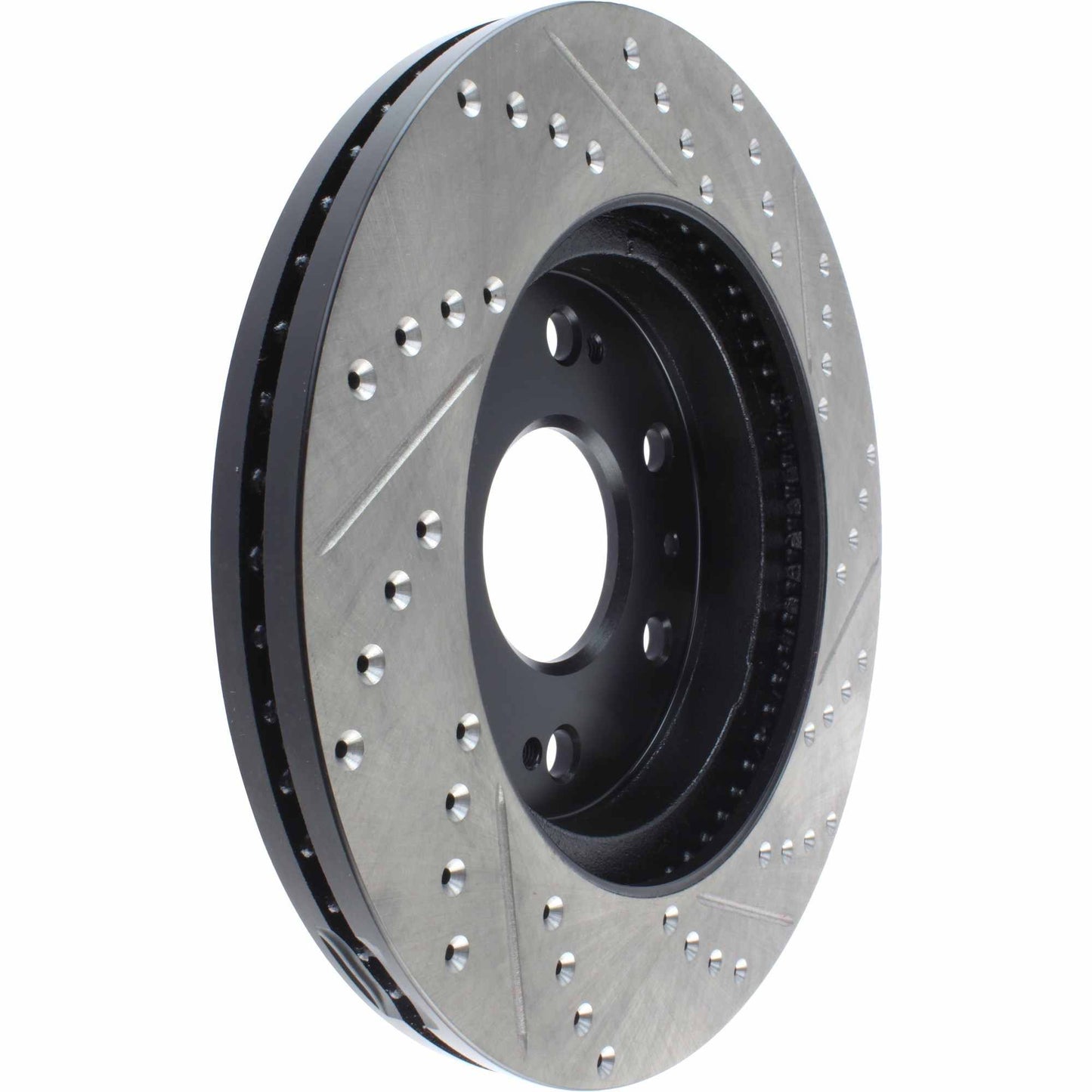 StopTech Sport Drilled/Slotted Brake Rotor; Front Right