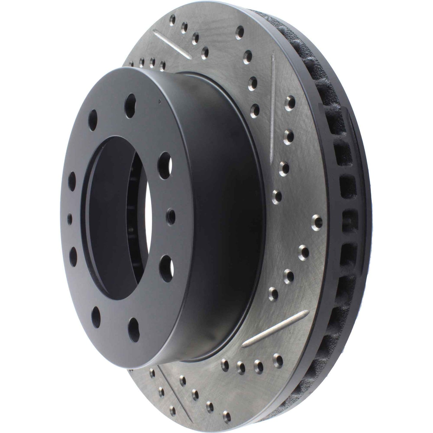 StopTech Sport Drilled/Slotted Brake Rotor; Front Left