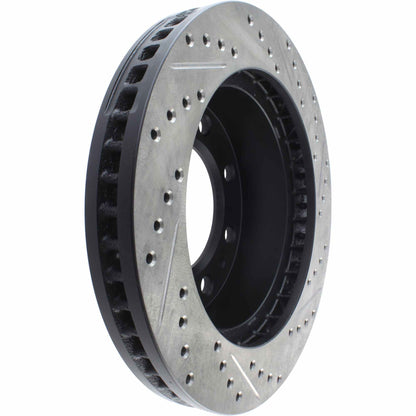 StopTech Sport Drilled/Slotted Brake Rotor; Front Right