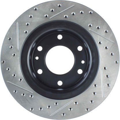 StopTech Sport Drilled/Slotted Brake Rotor; Front Left