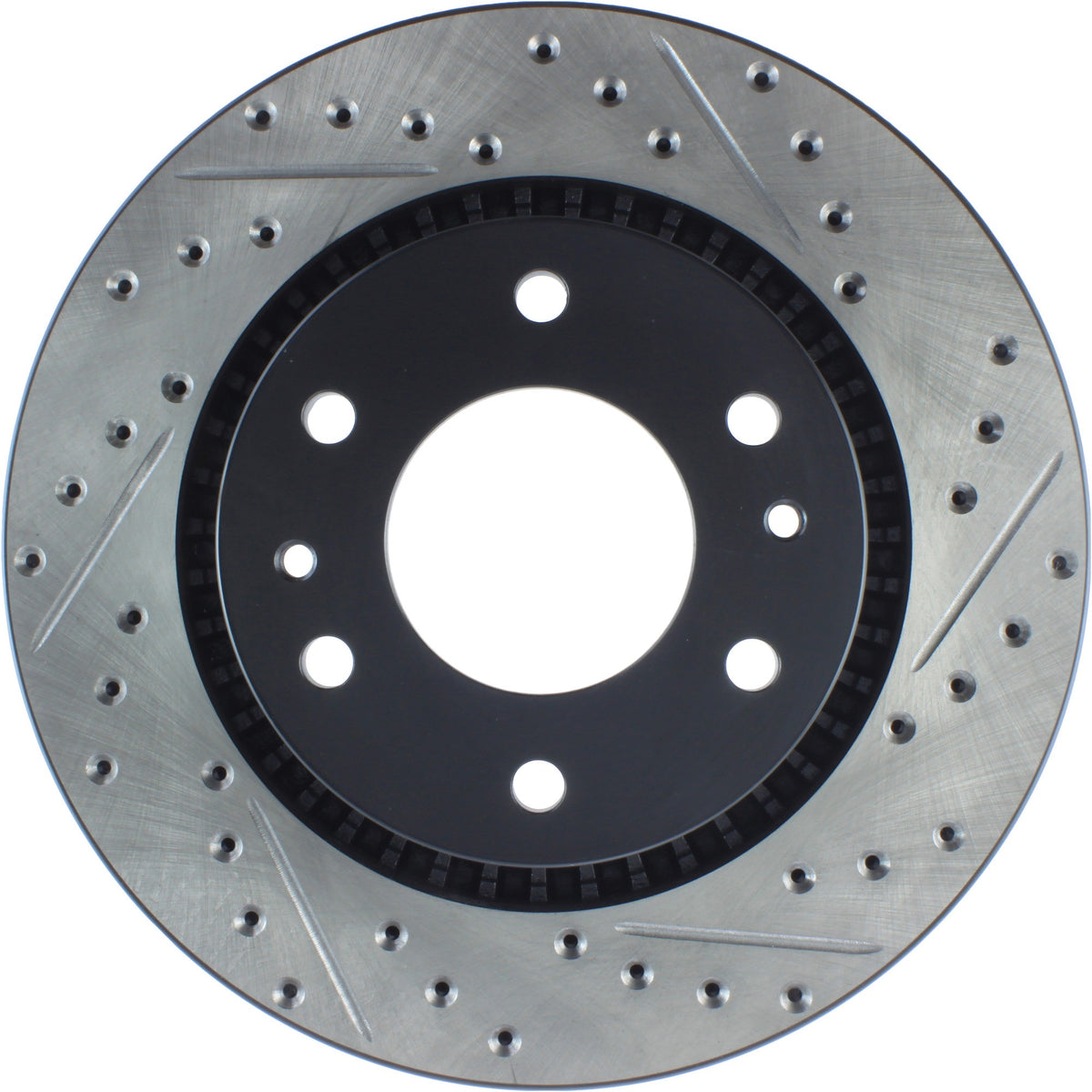 StopTech Sport Drilled/Slotted Brake Rotor; Front Left