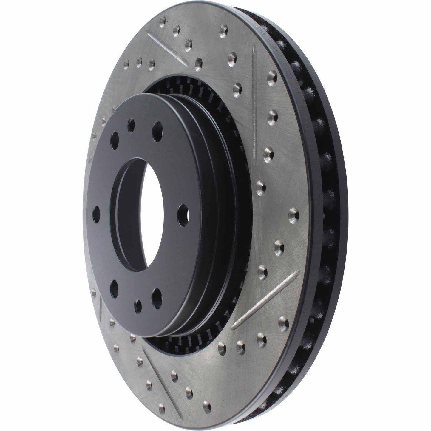 StopTech Sport Drilled/Slotted Brake Rotor; Front Left