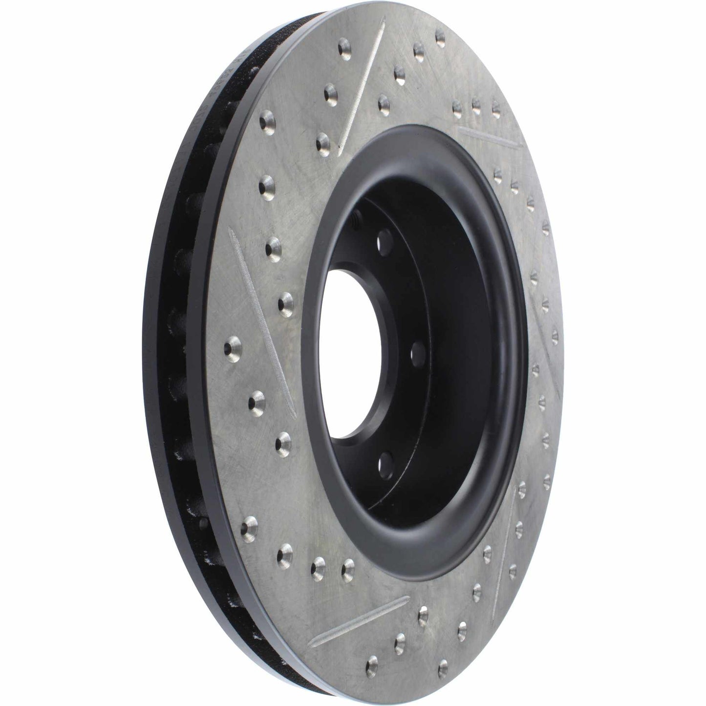StopTech Sport Drilled/Slotted Brake Rotor; Front Left