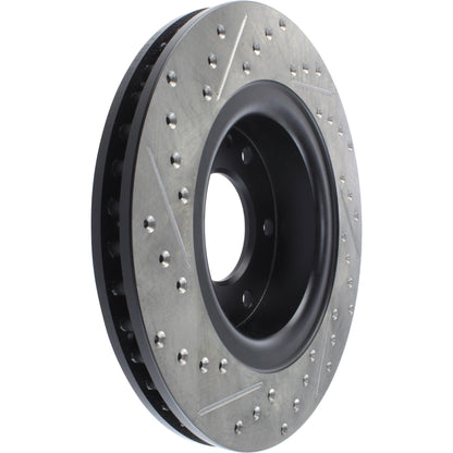 StopTech Sport Drilled/Slotted Brake Rotor; Front Left