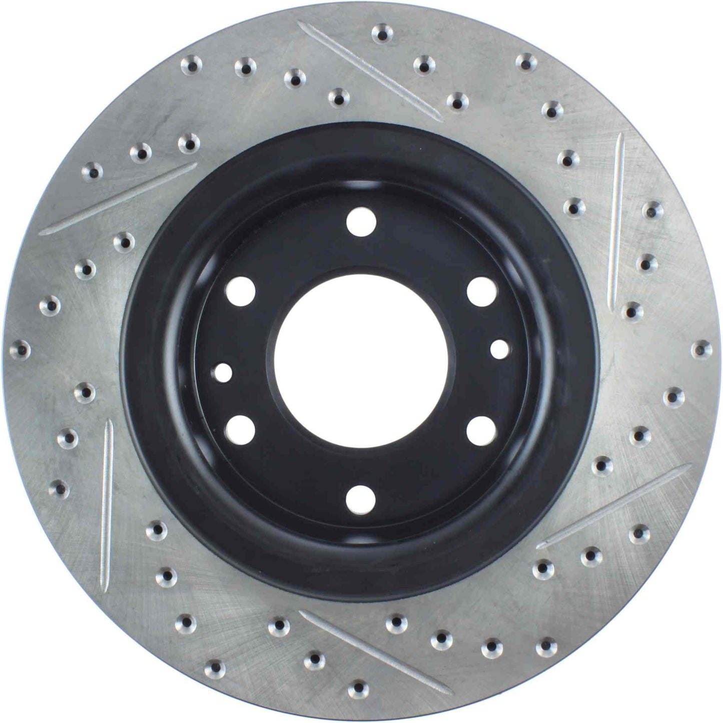 StopTech Sport Drilled/Slotted Brake Rotor; Front Right