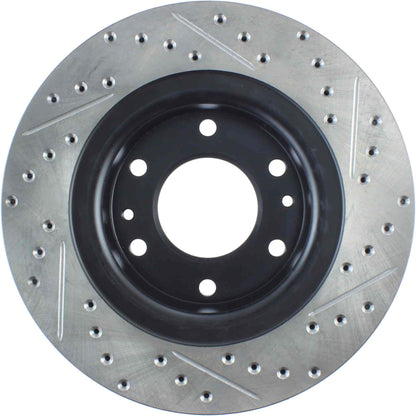 StopTech Sport Drilled/Slotted Brake Rotor; Front Right