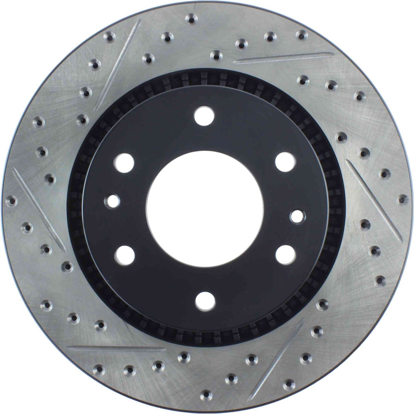 StopTech Sport Drilled/Slotted Brake Rotor; Front Right