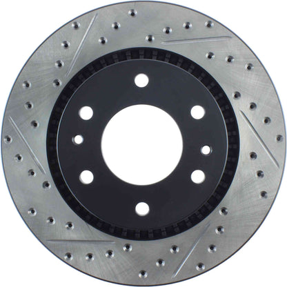 StopTech Sport Drilled/Slotted Brake Rotor; Front Right