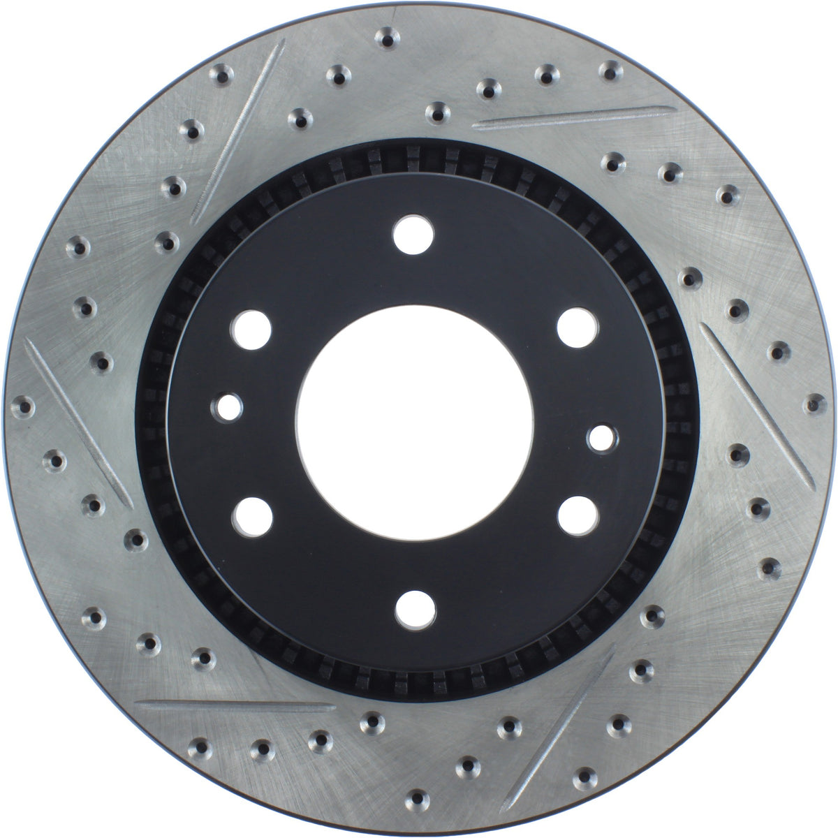 StopTech Sport Drilled/Slotted Brake Rotor; Front Right