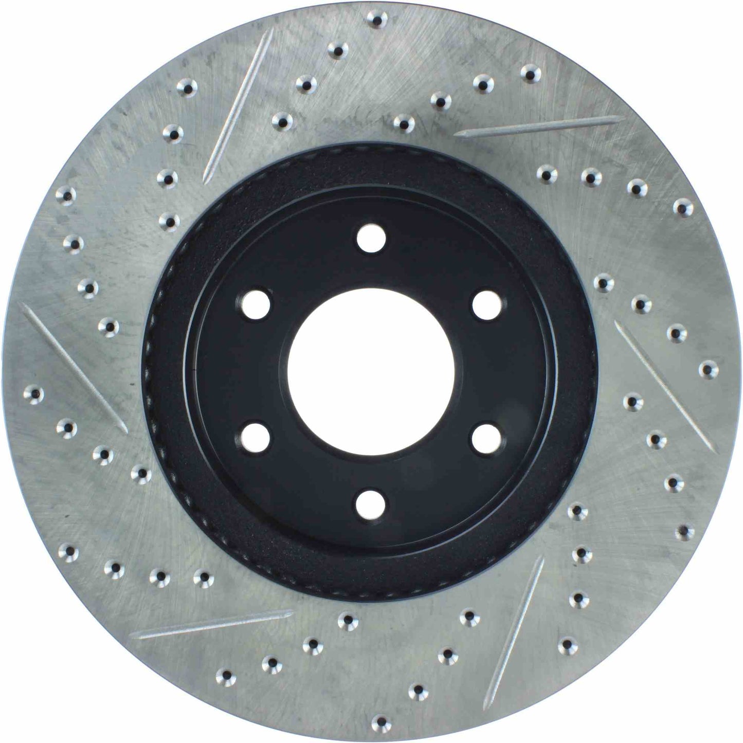 StopTech Sport Drilled/Slotted Brake Rotor; Front Left