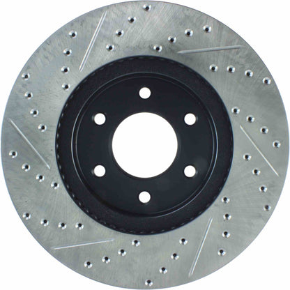 StopTech Sport Drilled/Slotted Brake Rotor; Front Left